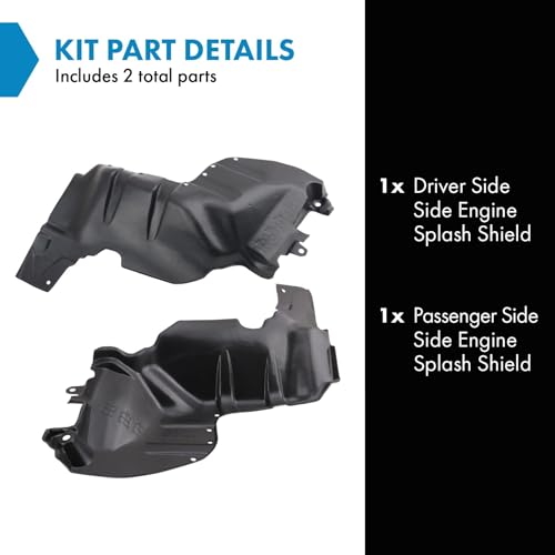 Image of TRQ Engine Splash Shield Driver & Passenger Side Compatible with 2009-2013 Subaru Forester SU1228102 SU1228103