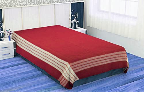 Image of TUNI MANI Pure Cotton Bedsheet with Pillow Cover for Home /Hospitals, Size : 50 inch X 90 inch (Maroon)