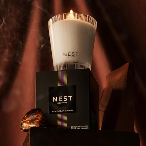 NEST New York Scented Classic Candle, Moroccan Amber - 8.1 oz - Up to 60-Hour Burn Time - Reusable Glass Vessel - Image 6