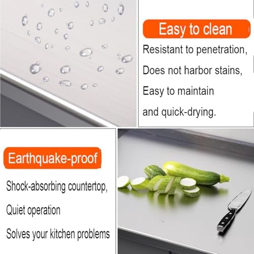 Stainless Steel Cutting Board Set with Rolling Pin and Mats - Perfect for Kneading Dough, Chopping Meat, Slicing Fruits & Vegetables, Baking Essentials