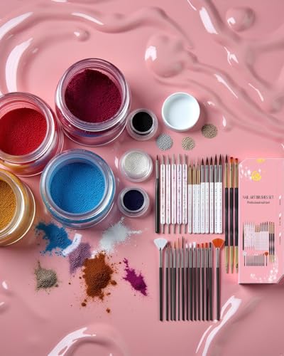 31pcs Nail Art Brushes,Nail Art Tool Set,Nail Dotting Tools,Nail ...