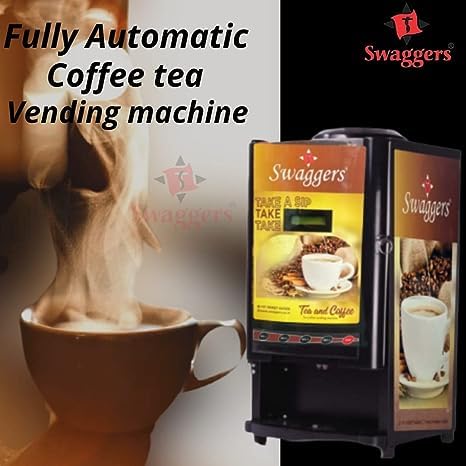 Image of Swaggers Heavy Duty Tea /Coffee /Soup Vending Machine with 3 Options Suitable for Office /Factory /Godawn /Catering House.Ready to Serve, No Milk Required(Free Sample Premix) !1 Year Warranty!