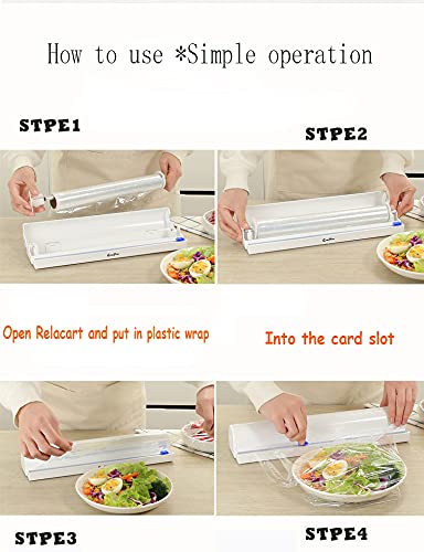 Distributeur De Film Alimentaire Et Aluminium - Coupe-Propre, Ventouses Incluses - Pour Cuisine