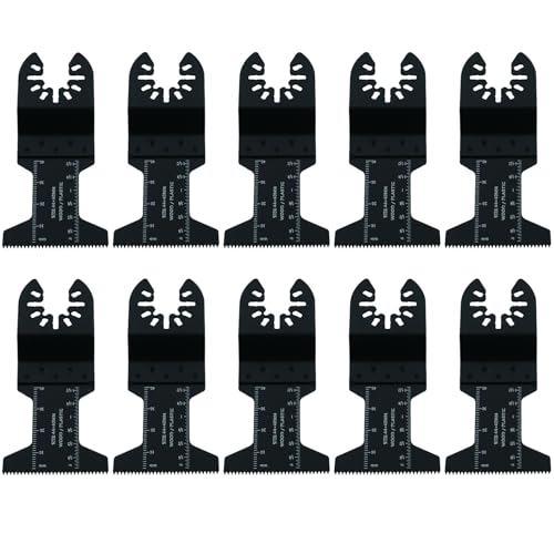 10 Pcs Multi Tool Blade, Multitool Blades, Oscillating Saw Blades for Wood Metal Plastic Nails Cutting, Premium Blades for Cutting Metal Nails Screws Wood and Plastic