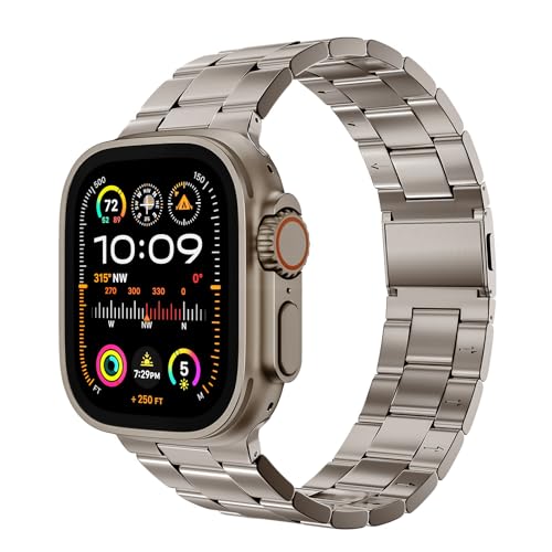 Bracelet iWatch en titane Ultra 49 mm haute résistance élégant
