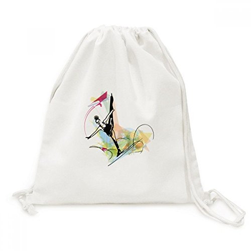 Patinage artistique athlètes féminines sac cordon toile finitions soignées