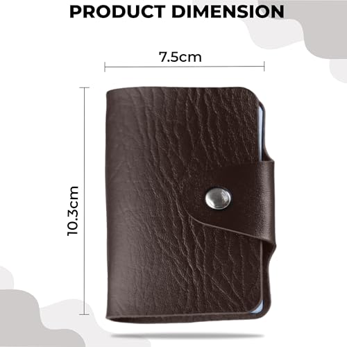 Image of Kraptick Pocket Cards Holder - Compact Lightweight Wallet for Credit and Debit Cards, Multi-Functional Card Organizer, Durable Card Carrier with 16 Slots for Easy Access & Storage (Brown) (Pack of 2)