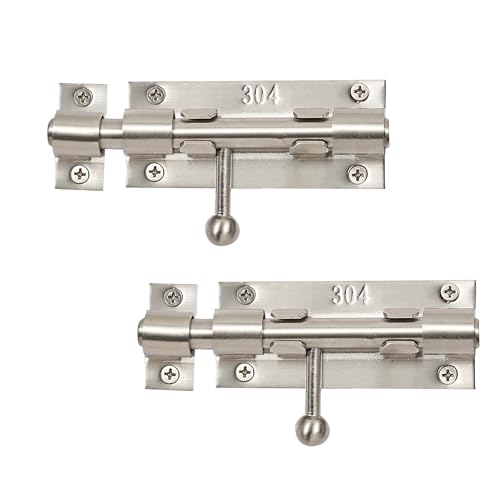 Image of 4 Inch Slide Barrel Bolt Latch Door Slide Lock Heavy Duty Gate Latches