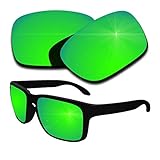 Polarized Replacement Lenses for Oakley Holbrook - Green Mirrored Coating
