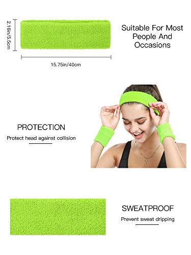 SATINIOR 80s Neon Leggings Party Retro Jogging Sports Headband Wristbands Leg Warmers2