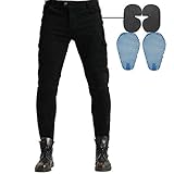 pantalon de proteccion para moto El paquete incluye: 1 x jeans de moto, 2 x almohadillas de protección para la rodilla, 2 x almohadillas para la cadera