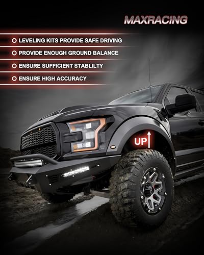 Image of Maxracing 3 inch Front Leveling Kit Upper+Lower Strut Lift Spacers Compatible with 2007-2026 Chevy Silverado Avalanche Suburban Tahoe 1500 / GMC Sierra Yukon 1500 2WD /4WD