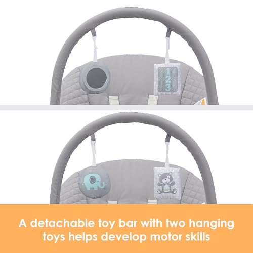 Baby Trend Sit N’ Sway Portable Swing – 3 Sway Speeds, 8 Melodies, Plug‑in or Battery Use, Remote Control, 5‑Point Harness, Removable Headrest & Toy Bar – Dash Grey - image 8