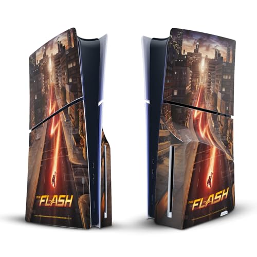 Autocollant vinyle officiel The Flash PS5 Slim aux détails haute définition de Barry Allen