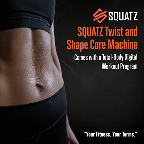 Squatz Twist And Shape Foldable Ab Exercise Machine, Double Pully Design Anti-Skid Handle Spin Plates, Targets Lower Body, Stomach, Gut, Glutes, Buttocks, Hips, Waist, Thighs & More #TOP6