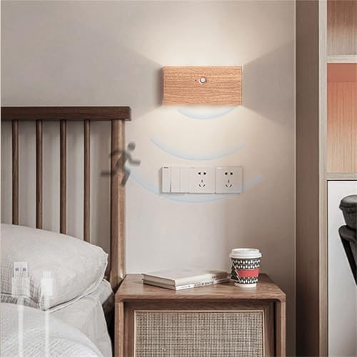 Lámpara de pared inalámbrica USB con sensor de movimiento