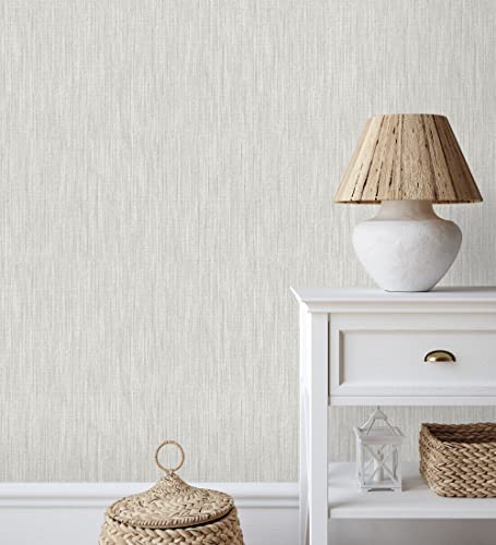 GAULAN 680588 - Papel pintado vinílico ecológico efecto textura de tela lino en relieve para pared salón cocina baño dormitorio mueble - Rollo de 10 m x 0,53 m