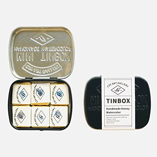 CSY Art Gallery Handmade Metallic Watercolor Set Pearlized Watercolor Palette for Adults Vibrant Pearlescent Colors, Illustration, Calligraphy, Painting (Memade Coast)