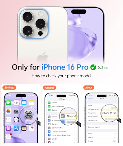 Image of FNTCASE for iPhone 16 Pro Case: [Compatible with Magsafe] Translucent Matte Cases with [Full Camera Protection] [Screen Protector] Military Grade Shockproof Protective Phone Cover - Light Purple