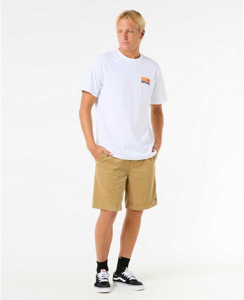 Rip Curl Surf Revival Stacked T-Shirt - White