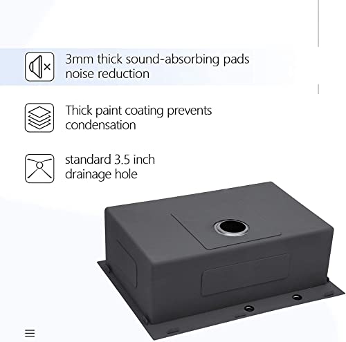 25 Laundry Sink Stainless Steel - Lordear 25" X 22" Drop In Kitchen Sink Single Bowl 16-Gauge Stainless Steel Topmount Utility Laundry Rom Sink Kitchen Bar Sink #TOP5