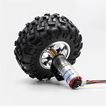 JGA25-370B DC Geared Motor with Encoder Speed Disk Smart Car Chassis Kit 6V/12V/24V Gear Motor Wheel Hub Robot Model DIY620RPM,6V