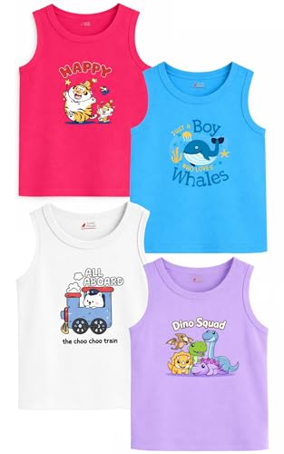 Image of Lush Plush Baby Boys Relaxed Fit White Cotton Vest | Lightweight, Breathable | Ganji | Banian | Baniyan | Kids Sando for Infant Newborn Toddler