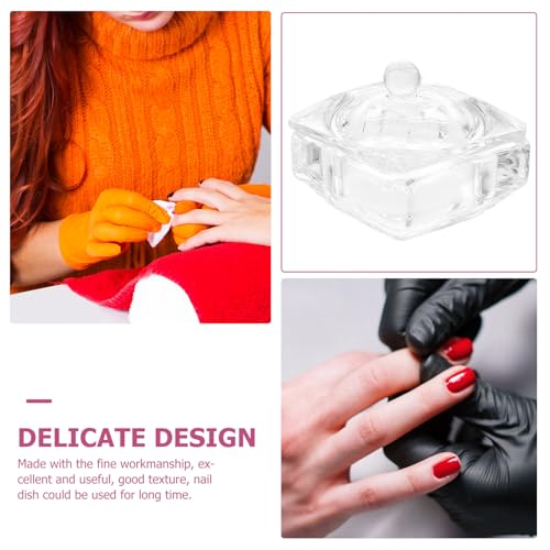 Recipiente de vidrio para líquido de uñas con tapa miniatura 3