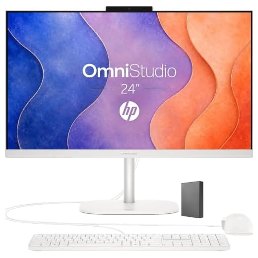 HP 24“ OmniStudio All-in-One Desktop Computer, 16GB DDR5 RAM, 640GB Storage