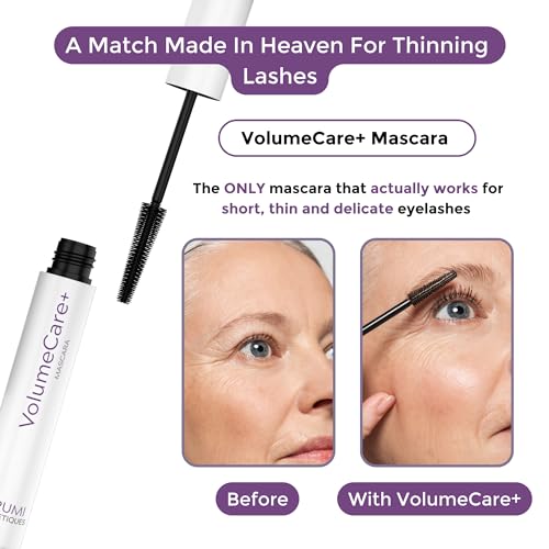 Rumi Cosmetiques VolumeCare+ Mascara For Older Women - Extreme Length and Volume 2-in-1 Formula - No Clumps, Long-wearing, Hypoallergenic Mascara For Sensitive Eyes (Natural Black) - Image 3