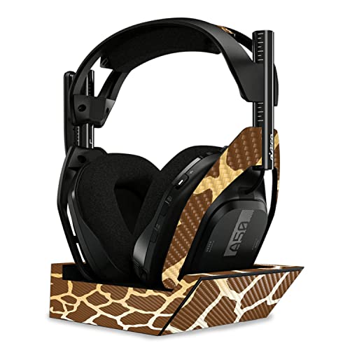 Image of MightySkins Carbon Fiber Skin Compatible with Astro A50 Wireless Headphones + Base Station (Gen 4) - Giraffe | Protective, Durable Textured Carbon Fiber Finish | Easy to Apply | Made in The USA