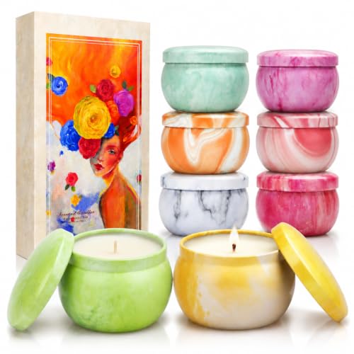 Velas Aromáticas Perfumadas de Regalos para Mujeres,8 Piezas Juegos de Vela Cera de Soja 100% Natural,Regalo de Día de la Madre,Cumpleaños,Aniversario,San Valentín,Navidad,Boda