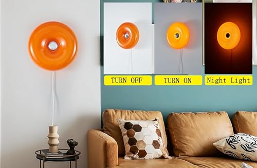 Kątowa lampa ścienna, 3-kolorowy Touch Ściemniane wtyczka, Oczywista dioda LED do biurka do sypialni, Modern Decor Night Light