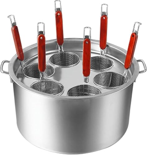 Stainless Steel Pasta Pot Set with Strainer &amp; Steamer Basket - 6-Hole Commercial Stock Pot for Home &amp; Restaurant Cooking, Durable &amp; Versatile Pasta Cooker