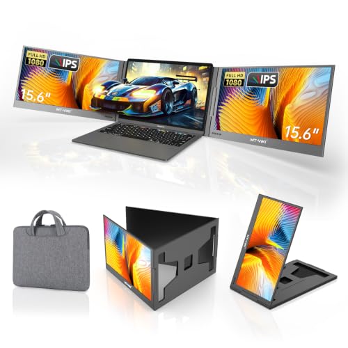 Image of MT-VIKI 15.6 inch Laptop Screen Extender, Potable Monitor for Laptop Only One USB-C Cable Connection, Compatiable with Win /Mac (M1~M5), FHD 1080P, 360 Rotation【Included Carrying Bag】