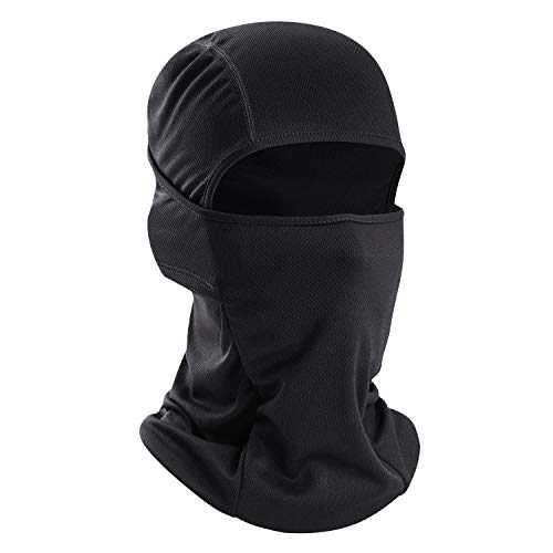 LUVNFUN Balaclava Face Mask UV Protection Sun Mask for Hot Weather Motorcycle Cycling Tactical Summer Balaclava Hood for Men Women (Black)
