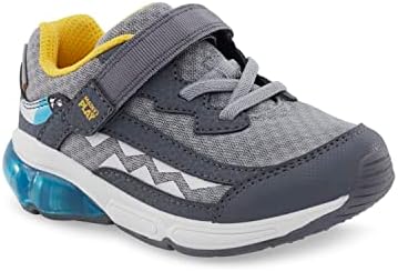 Stride Rite M2P Lighted Reptile Light-Up Sneaker, Grey, 1 Wide US Unisex Little_Kid | Image 1