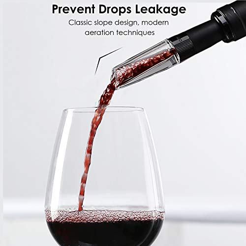 Foto von Weinbelüfter, Weinluftbelüfter, Luxusausgießer Ausgießer, 2 in 1 Dekanter und Ausgießer, Rotwein-Dekanter mit Belüfter, Weinlikörflaschenbelüfter Ausgießer