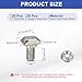 PATIKIL M5 x 16 mm T-Slot Bolts, 20 Sets Drop-in Bolt Hammer Head with Hexagon Flange Nuts T-Bolt Stud Sliding Screw for 20 Series Aluminum Extrusion Profile, Silver
