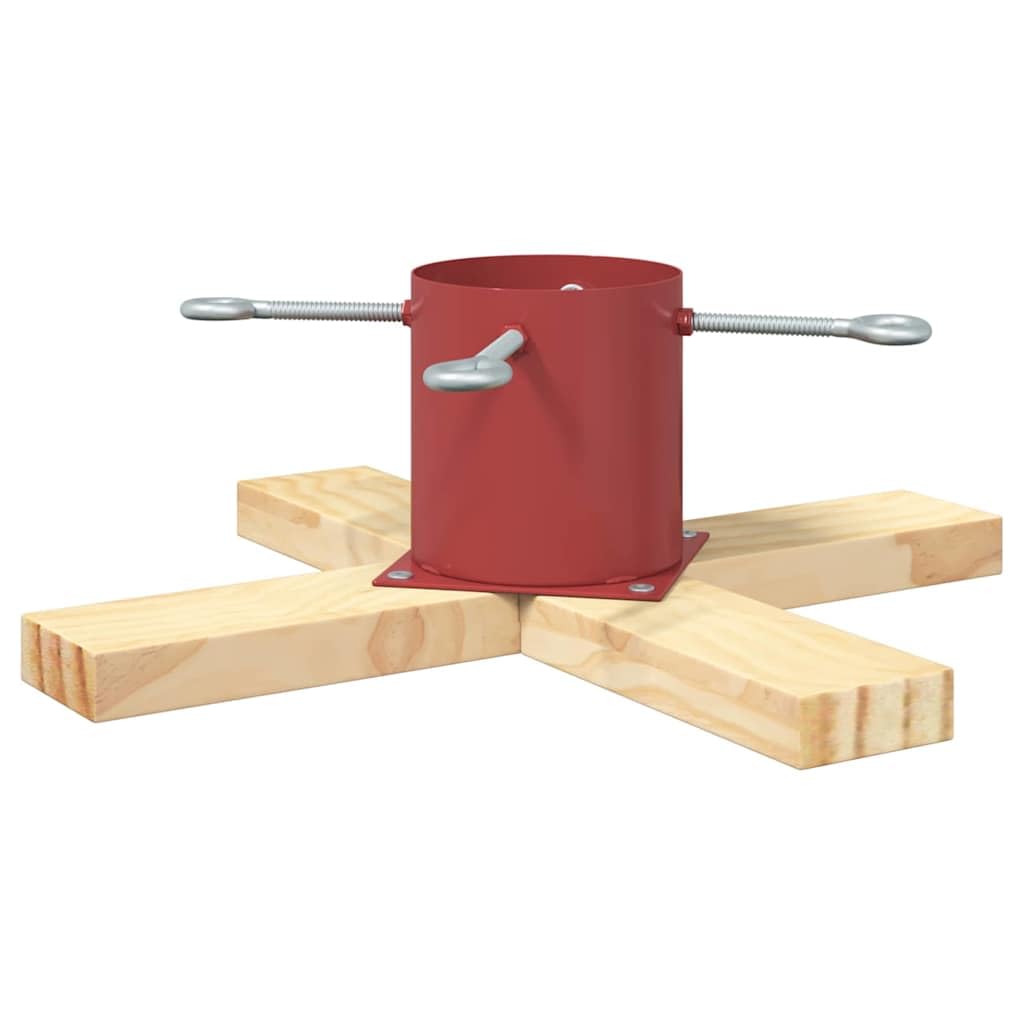 Soporte Arbol Navidad Pino Macizo 1.73 Rojo
