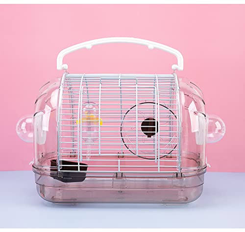 Misyue Hamster Travel Portable Carrier Cage Small Animal Carry Case ...