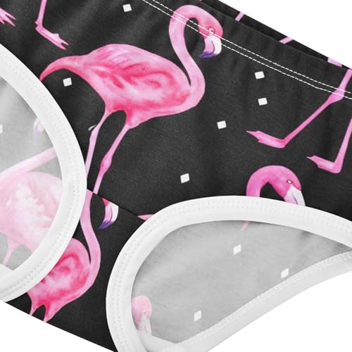 Pink Flamingos Hawaii Black Toddler Underwear Floral 2t Cotton Cute Panties Girl Colorful Briefs Undies Kids4