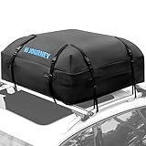 Tchipie Car Rooftop Cargo Carrier Bag, SUV Roof Top Luggage Carrier, Fit for All Vechicles with/Without Rack, Upgraded Zipper, Coated PVC, 15 Cubic Feet