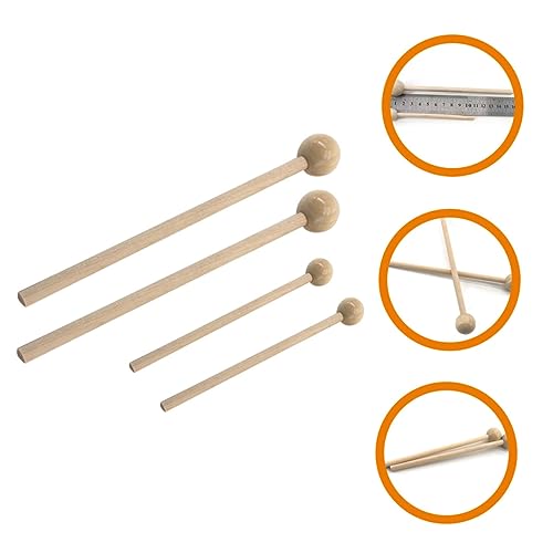 Par de baquetas de madera para batería, agarre cómodo, principiantes miniatura 6