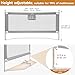 Bed Rail for Toddlers, Foldable Bed Rails Quick Assembly, Height Adjustable Bed Rail Guard with Steady U-Shape Base for Toddlers, Baby, Kids (2 Sides 78.7