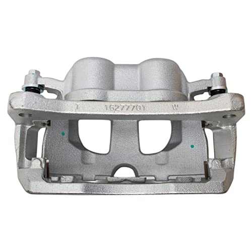 Image of TRQ Rear Performance Brake Pad, Caliper, & Rotor Kit Semi-Metallic Vented Premium G-Coated Compatible with 2012 Ram 1500
