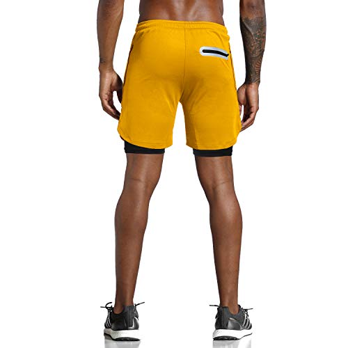 Image of IVAAN Black Polyester Shorts for Running- Regular, Gym