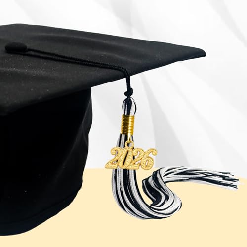 Image of GraduationMall Single&Multiple Color Graduation Tassel with 2026 Year Charm 9 inch