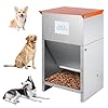 Dog Feeder – Galvanized Metal Pet Food Station for Indoor & Outdoor Use – Automatic Gravity-Fed Dispenser Suitable for Small, Medium, and Large Dog Breeds – Capacity: 25 Pounds of Dry Kibble