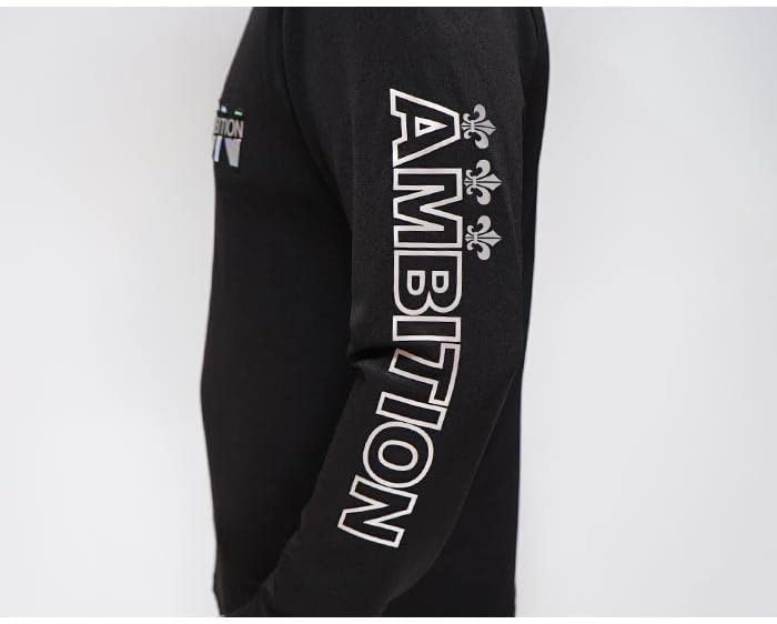 Be Ambition 半袖Tシャツ スカル＆ロゴ エンボスVネック パイソン柄